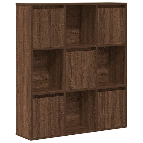 Boekenkast 89x24x101,5 cm bewerkt hout bruin eikenkleurig