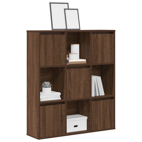 Boekenkast 89x24x101,5 cm bewerkt hout bruin eikenkleurig