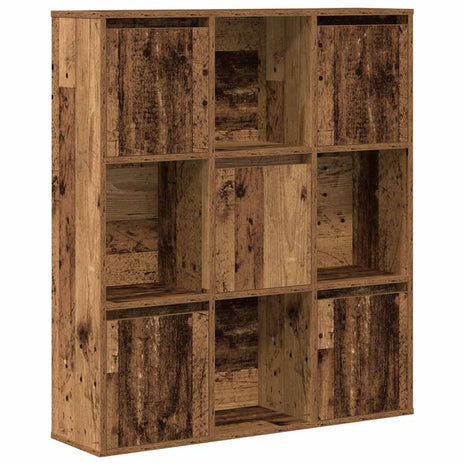 Boekenkast 89x24x101,5 cm bewerkt hout oud houtkleurig