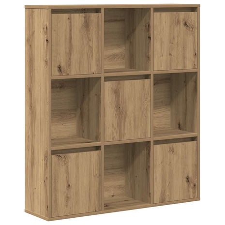 Boekenkast 89x24x101,5 cm bewerkt hout artisanaal eikenkleurig