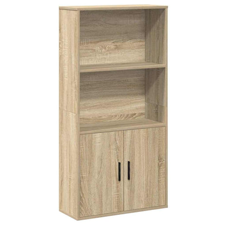 Boekenkast 60x24x120 cm bewerkt hout sonoma eikenkleurig