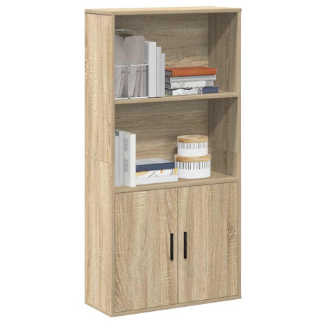 Boekenkast 60x24x120 cm bewerkt hout sonoma eikenkleurig