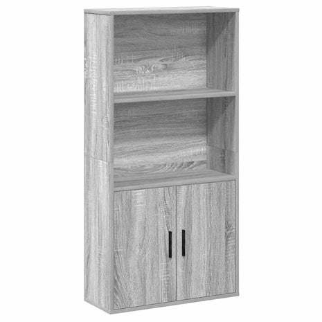 Boekenkast 60x24x120 cm bewerkt hout grijs sonoma eikenkleurig