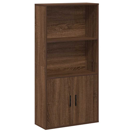 Boekenkast 60x24x120 cm bewerkt hout bruin eikenkleurig