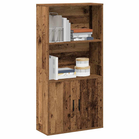 Boekenkast 60x24x120 cm bewerkt hout oud houtkleurig