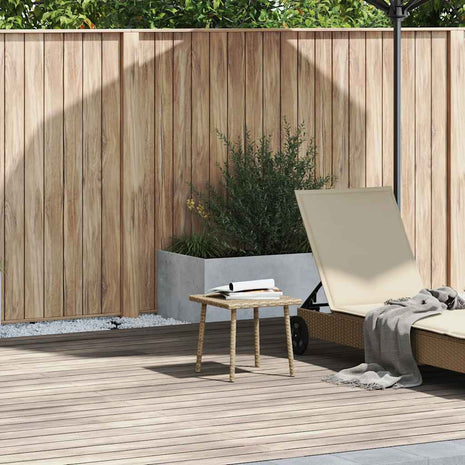 Tuin salontafel rechthoekig 40x40x37 cm poly rattan beige