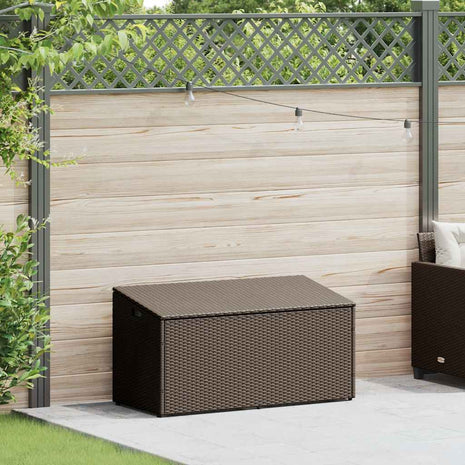 Tuinbox 110x50x58 cm poly rattan bruin