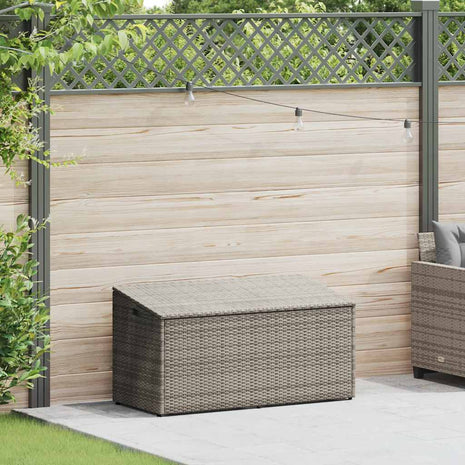 Tuinbox 110x50x58 cm poly rattan grijs