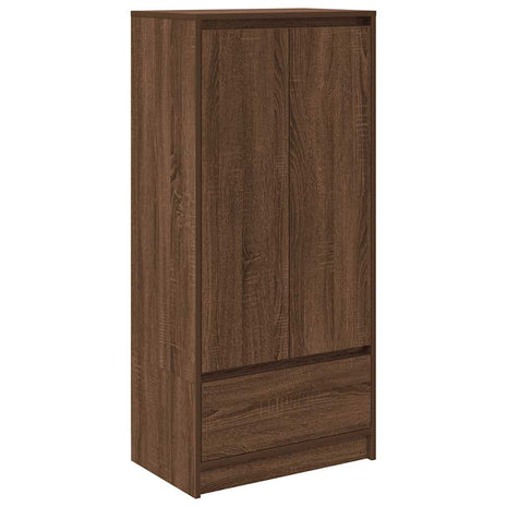 Kast met lade 55,5x34x119,5 cm spaanplaat bruin eikenkleurig