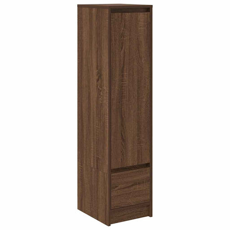 Hoge kast 29,5x34x119,5 cm spaanplaat bruin eikenkleurig