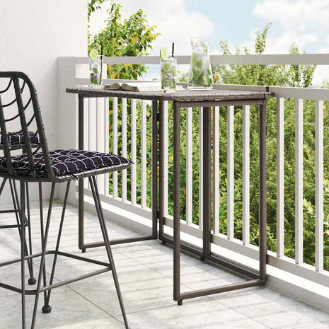 Tuintafel inklapbaar 90x51x75 cm poly rattan bruin