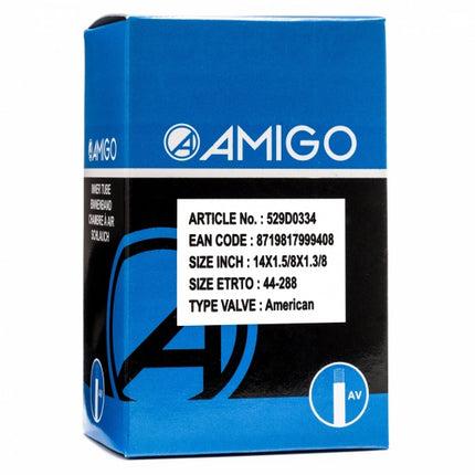 Amigo Binnenband 14 X 1 5/8 X 1 3/8 (44-288) Av 48 Mm zwart