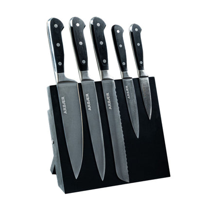 Arbaer Messenset Met Magnetisch Blok 6-Delig - Abs Handvatten - In Geschenkdoos