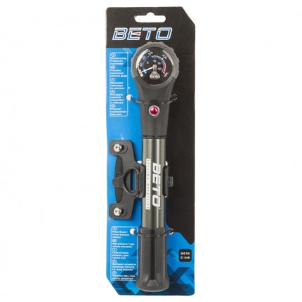 Beto Schokpomp En Minipomp 2-In-1 Zwart/Zilver