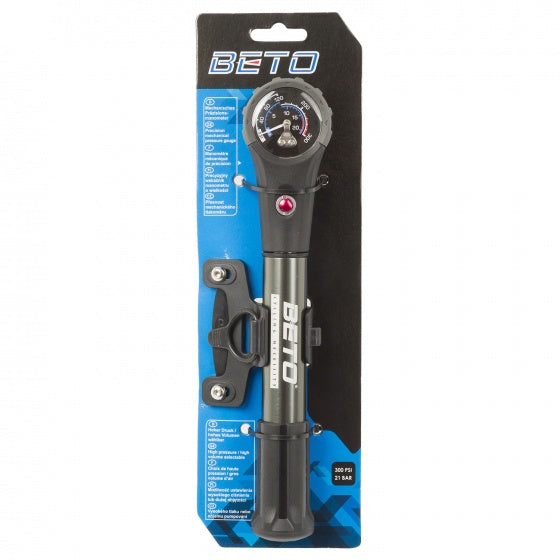 Beto Schokpomp En Minipomp 2-In-1 Zwart/Zilver