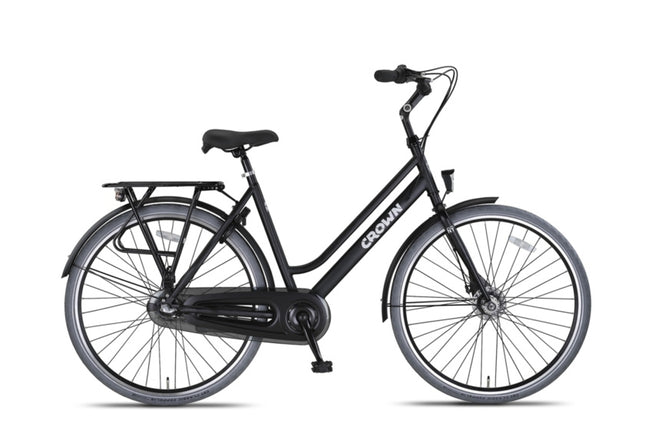 Crown New York Plus Dames 3V Rollerbrake matzwart 53 cm 28 inch