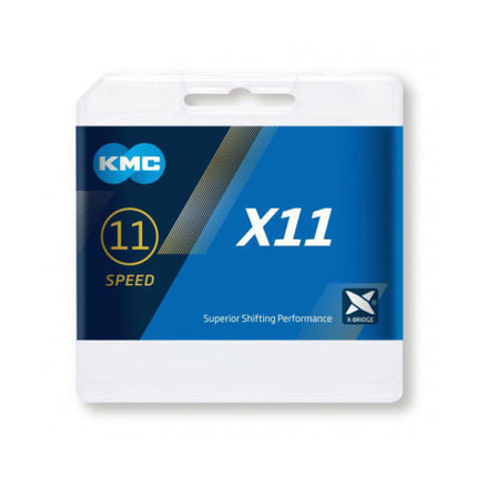 Kmc X11 Long Fietsketting 1/2"-11/128" 118 Schakels 11V Zilver/Zwart