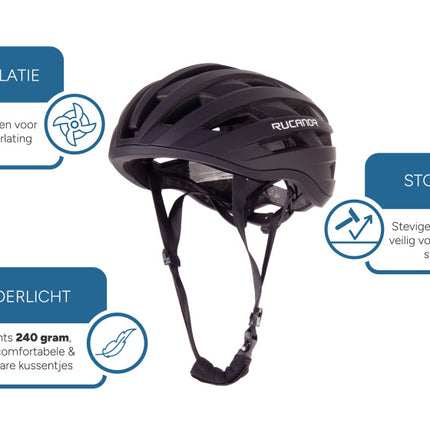 Rucanor Grav Fietshelm Mtb En E-Bike Verstelbaar Maat 55-58 Cm (M) zwart