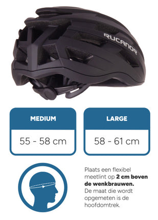 Rucanor Grav Fietshelm Mtb En E-Bike Verstelbaar Maat 55-58 Cm (M) zwart