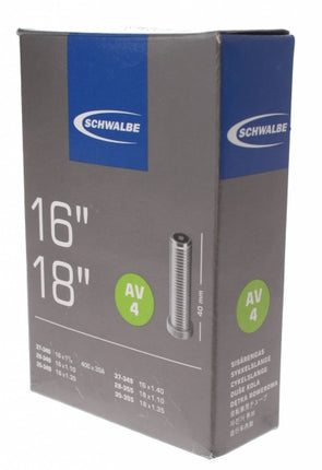 Schwalbe Binnenband 16/18 Inch (37-340, 28/37-349, 28/35-355) Av 40 Mm zwart 16 inch,18 inch