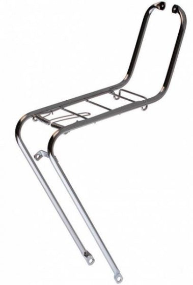 Steco Voordrager Met Klapper En Veer 26/28 Inch Chroom zilvergrijs 26 inch,28 inch