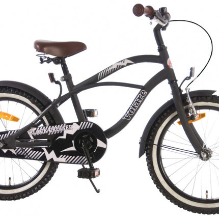 Volare Black Cruiser 18 Inch 27 Cm Jongens Terugtraprem Matzwart